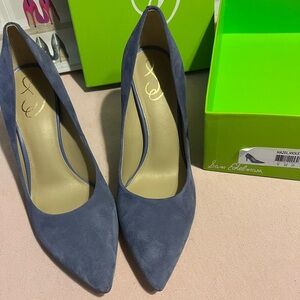 Sam Edelman Purple Heels with Stiletto Design and Soft Suede Texture